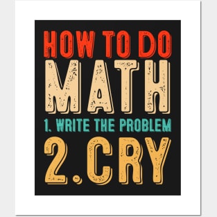 how to do math funny quote Posters and Art